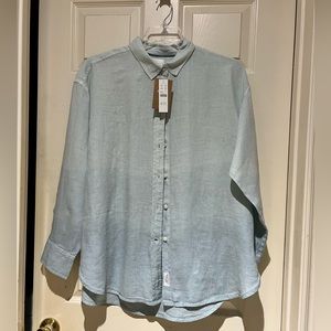 NWT Baird McNutt J Crew Ombré Linen Top